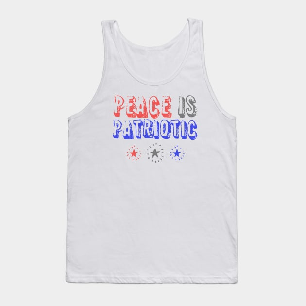 True Love of Country: Peace is Patriotic (red, white and blue) Tank Top by Ofeefee